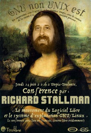 Conférence Stallman - Affiche Utopia (Toulibre)