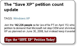 Save XP - Petition - Inforworld