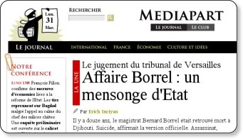 Copie d'écran - Mediapart