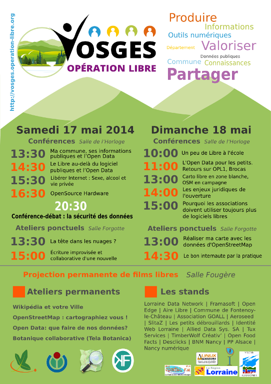 Vosges Opération Libre - Programme