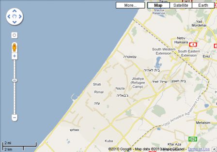 Gaza - Google Maps - 2010