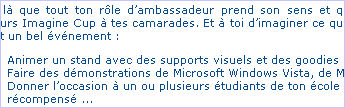 Détail site Microsoft Ambassadeur campus