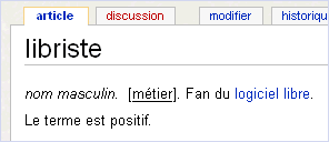 Libriste - Jargon Français