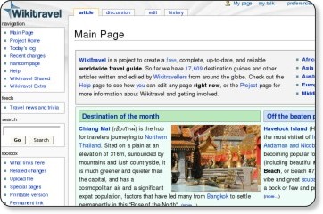 Screenshot - Wikitravel site