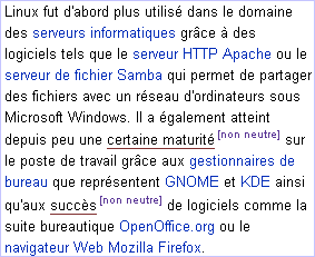 Wikipédia - Screenshot - Linux - NPOV