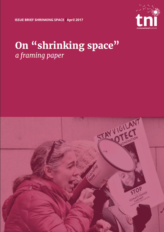 « On Shrinking Space », rapport de l'organisation TNI