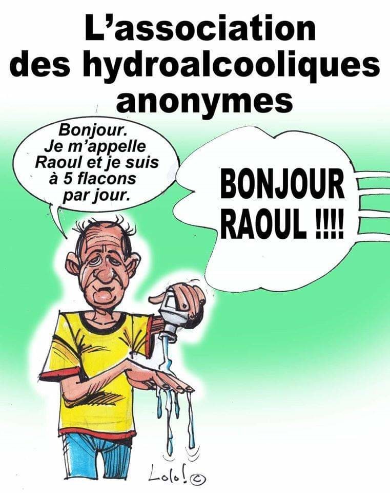 HUMOUR ...postconfinement... aux hydroalcooliques anonymes (Image) Anonym
