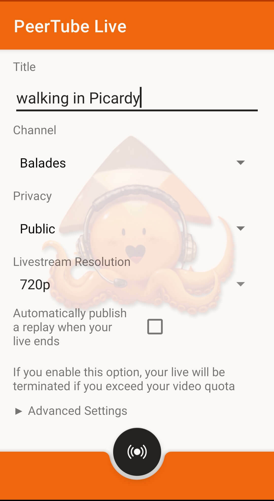 Broadcast live from your smartphone!