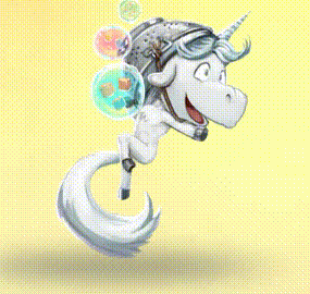 Animation de Li, licorne-mascotte de Framaspace