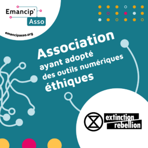 visuel valorisant XR France dans le cadre de la campagne de communication Emancip'Asso