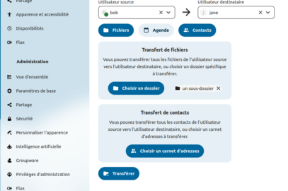 Capture écran d'Ownership Transfer