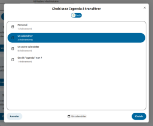 Capture écran d'Ownership Transfer