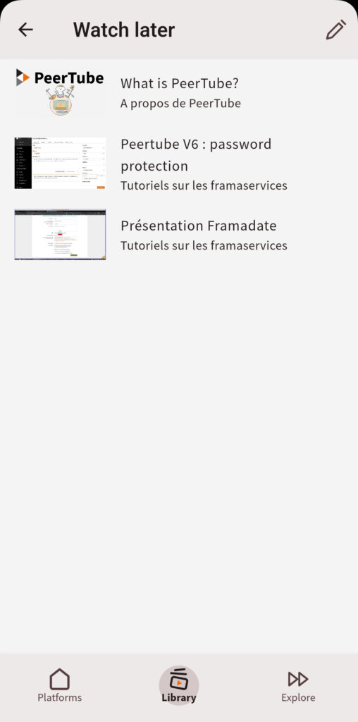 Image "Watch later" PeerTube app