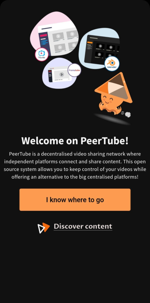 Image "welcome" PeerTube app