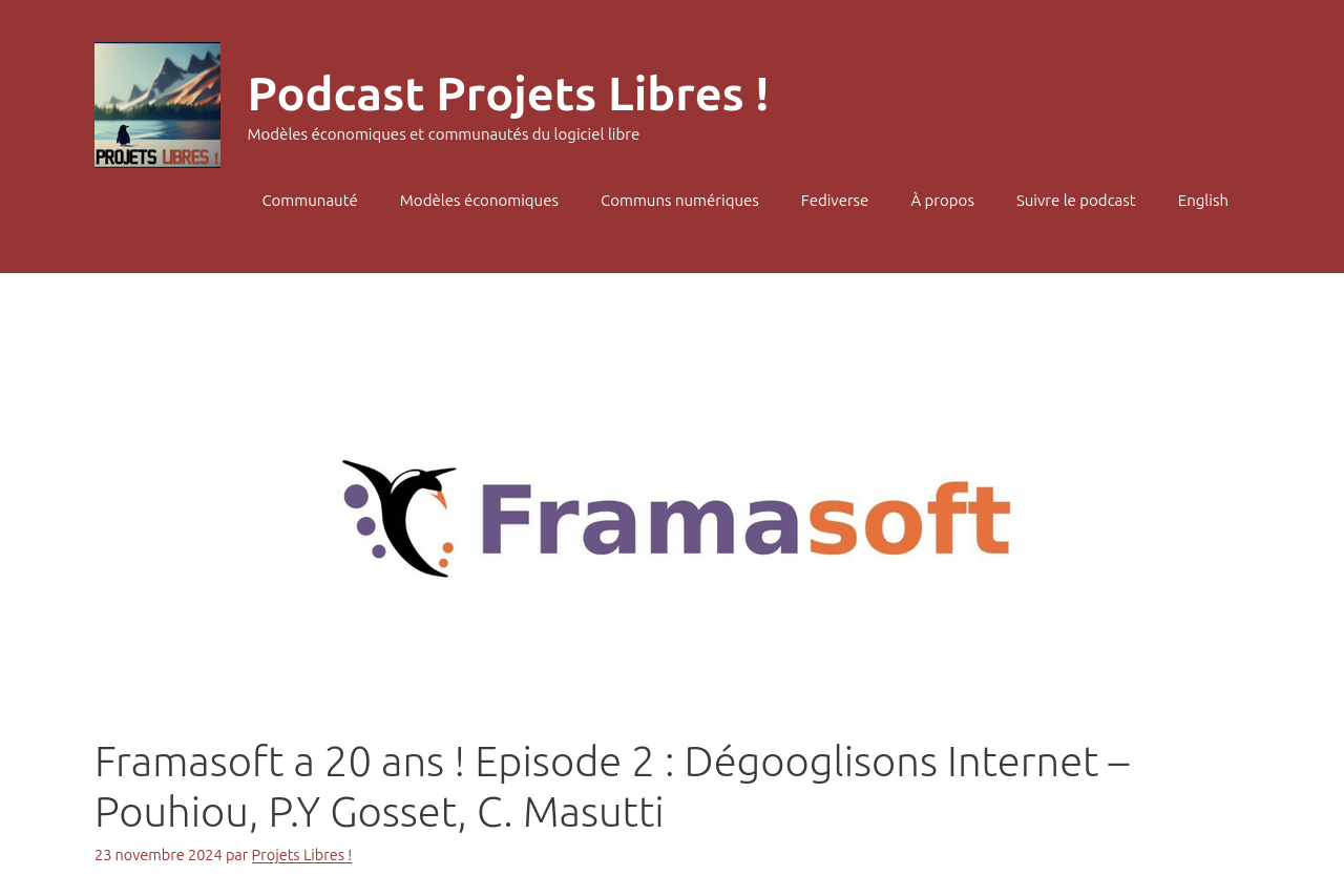 capture d'écran de la page du podcast projets libres dédié à Framasoft