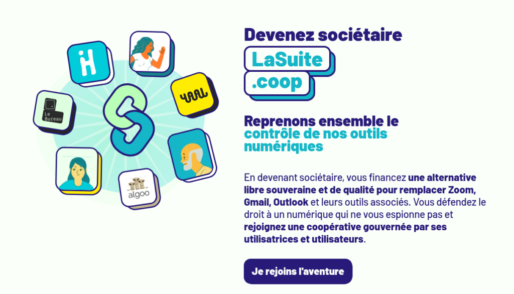 Capture écran site LaSuite.coop