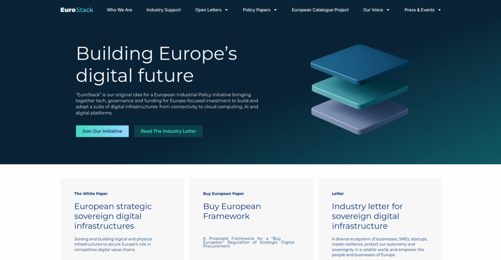 Capture écran du site Eurostack.